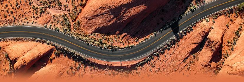 Scenic drive through Moab's red rock canyons and desert landscape