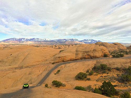 4x4 vehicles on Moab's slickrock trails