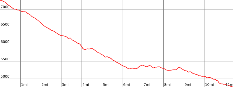 Raptor Route - Elevation Chart 1